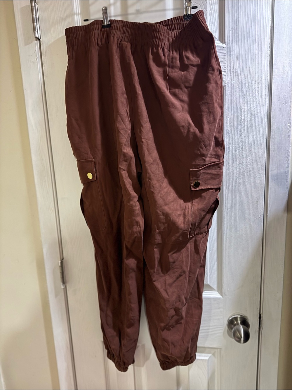 Inc Women’s Cargo Jogger Pants in Brown Size L Nwot - Picture 8 of 12